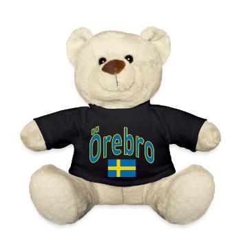 Örebro schweden flagge - Teddy - Schwarz - Vorne