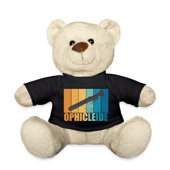 Ophicleide Vintage Musiker Instrument Geschenk - Teddy - Schwarz - Vorne