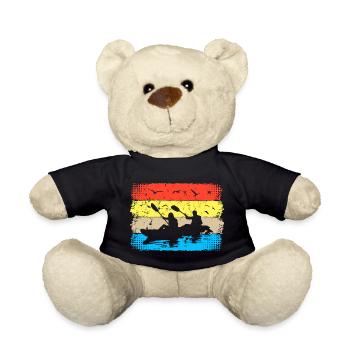 Retro Kayaking - Kayaking - Canoeing & Rowing - Teddy Bear - black - Front