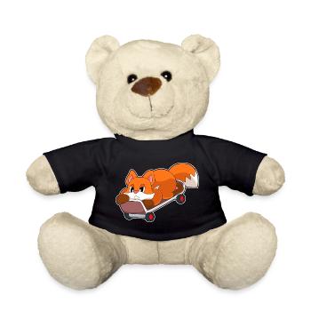 Fuchs Skater Skateboard - Teddy Bear - black - Front