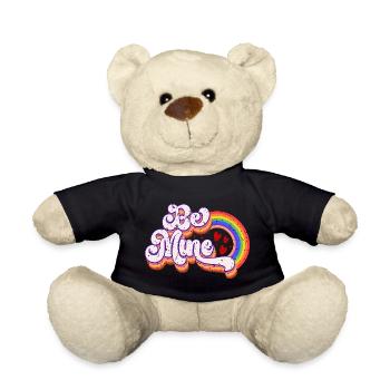 Be Mine Herzen Regenbogen - Teddy - Schwarz - Vorne