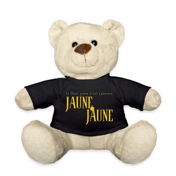 Jaune Jaune Bloom Typography Tee - Teddy Bear - black - Front