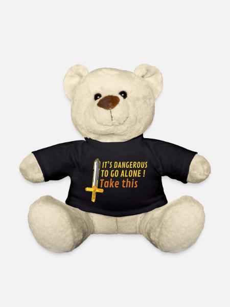 Pixel Sword Take This Hero - Teddy Bear - black