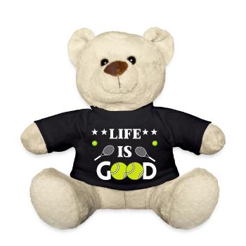 LIFE IS GOOD TENNIS - Nounours - noir - Devant