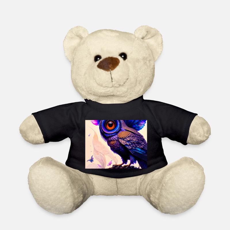 Owl - Teddy Bear - black