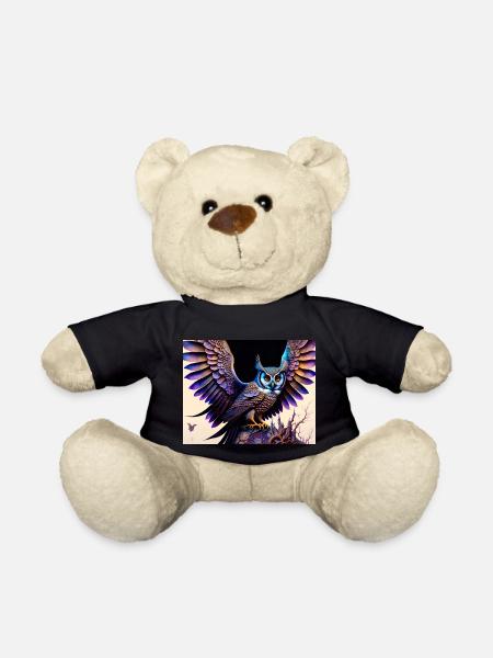 Owl - Teddy Bear - black