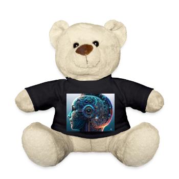 Mechanisches Gehirn eines Menschen - Teddy - Schwarz - Vorne
