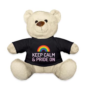 Pride Month - Keep Calm and Pride On - Teddy Bear - black - Front