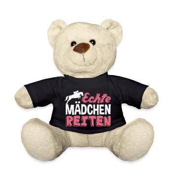 Echte Mädchen reiten - Teddy - Schwarz - Vorne