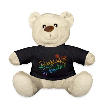 Gay Pride Parade LGBTQ+ Rainbow Flag Body Positive - Teddy - Schwarz - Vorne