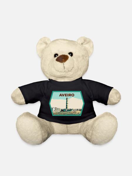 Lighthouse of the Aveiro Lagoon Original illustration - Teddy Bear - black
