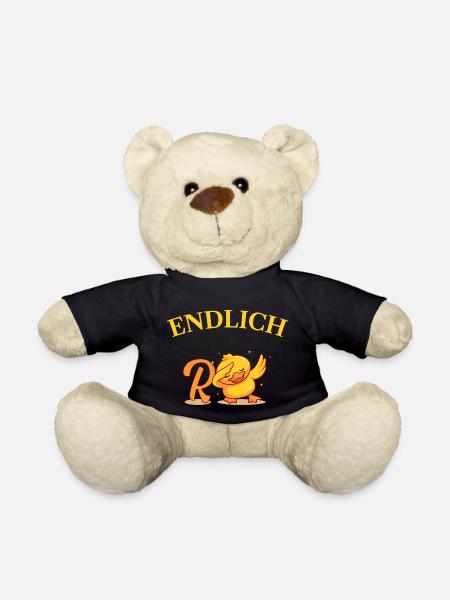 Endlich Rente Humor Ente Geschenk - Teddy - Schwarz