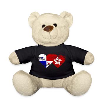 Panama Hong Kong Flagge used - Teddy - Schwarz - Vorne