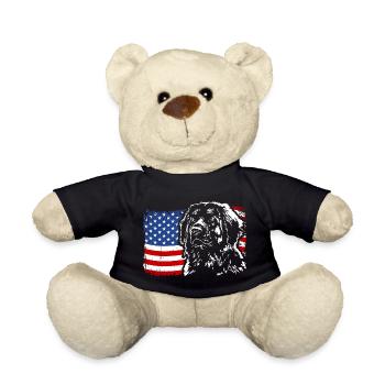 Leonberger America Flag Dogs Wilsigns - Nounours - noir - Devant