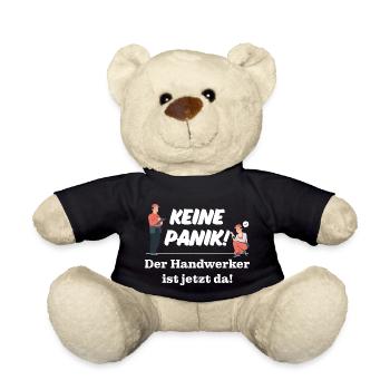 Keine Panik! Der Handwerker ist da! Technik, Azubi - Teddy - Schwarz - Vorne