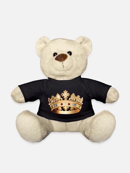 Faszinierende detailverliebte goldfarbene Krone - Teddy - Schwarz