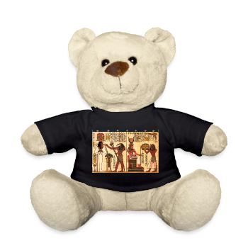 Altägyptische Hiroglyphen - Teddy - Schwarz - Vorne