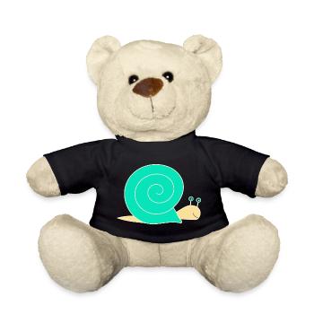 snail - Teddy Bear - black - Front