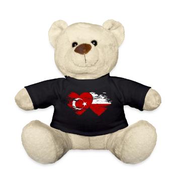 Turquie Pologne Drapeau - Nounours - noir - Devant