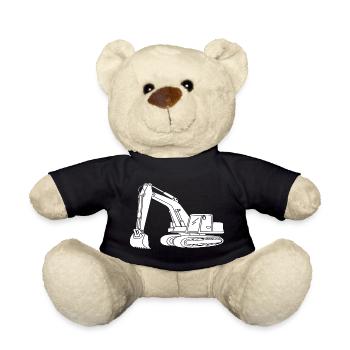 Conception de la silhouette du conducteur de pelle - Pour - Nounours - noir - Devant