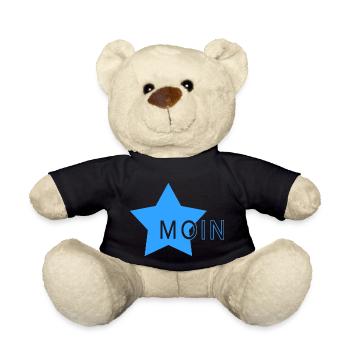 Moin mit Stern - Teddy - Schwarz - Vorne