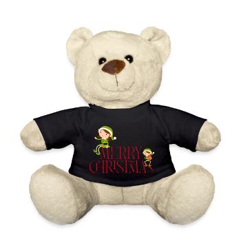 Merry Christmas - Weihnachtselfen - Teddy - Schwarz - Vorne