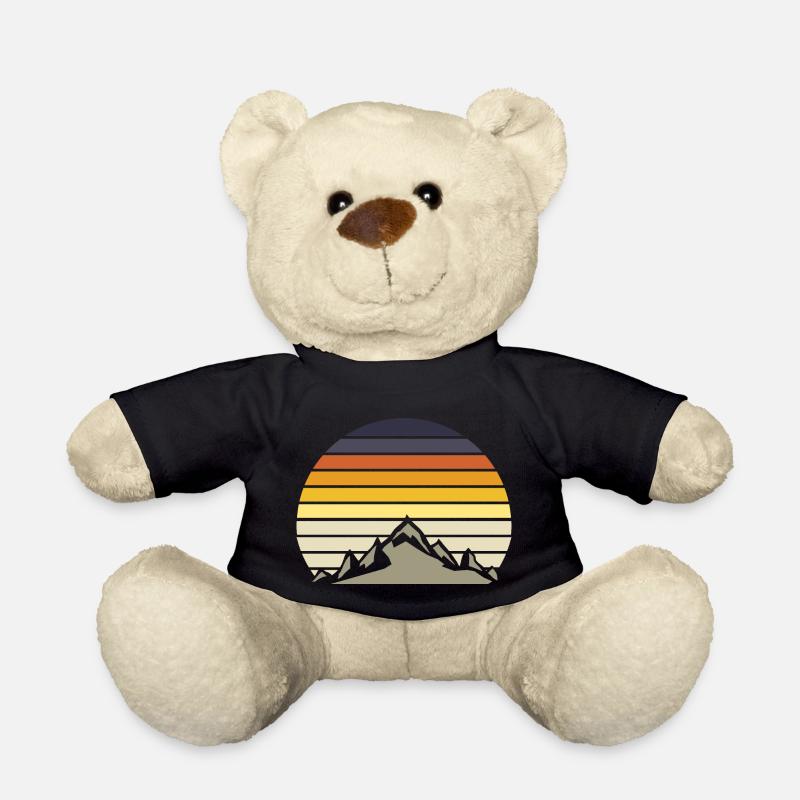 vintage sunset Berge grau - Teddy - Schwarz