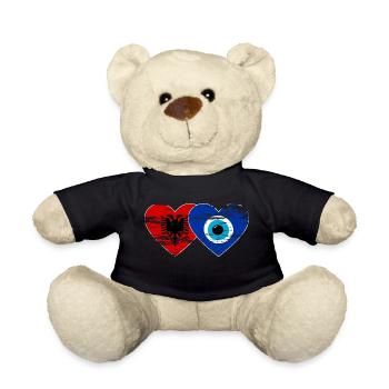 Albanie Nazar drapeau perle coeur utilisé - Nounours - noir - Devant