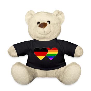 Drapeau arc-en-ciel de l’Allemagne - Nounours - noir - Devant