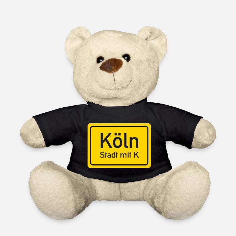 Cologne place name sign Germany - Teddy Bear - black