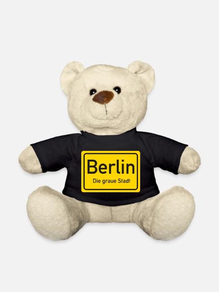 Berlin place name sign Germany - Teddy Bear - black