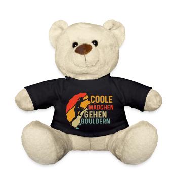 Coole Mädchen Gehen Bouldern Klettern Boulder - Teddy - Schwarz - Vorne