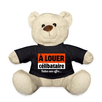 à louer, célibataire - Nounours - noir - Devant