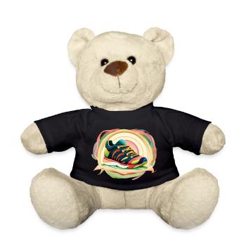 Bunte Laufschuhe - Teddy - Schwarz - Vorne