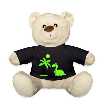 dinosaurier palme 02 - Teddy - Schwarz - Vorne