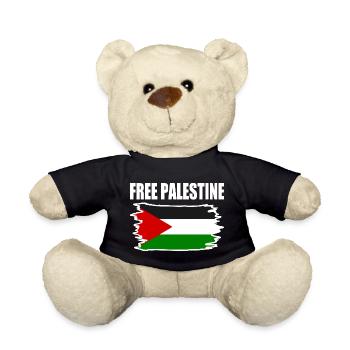 Free palestine - Nounours - noir - Devant
