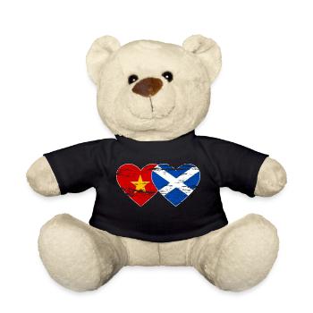 Viêt Nam Ecosse drapeau coeur utilisé - Nounours - noir - Devant