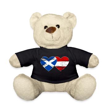 Ecosse Autriche drapeau coeur utilisé - Nounours - noir - Devant