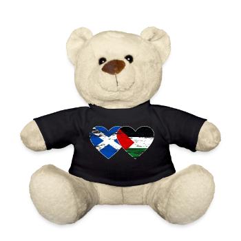 Ecosse Palestine drapeau coeur utilisé - Nounours - noir - Devant