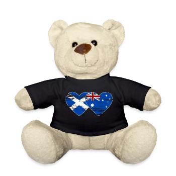 Ecosse Australie drapeau coeur utilisé - Nounours - noir - Devant