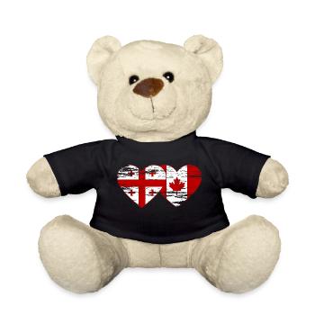 Coeur de drapeau de Géorgie Canada utilisé - Nounours - noir - Devant