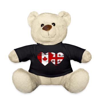 Coeur de drapeau du Canada Géorgie utilisé - Nounours - noir - Devant