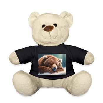 Animaux mignons en hibernation – ours brun - Nounours - noir - Devant