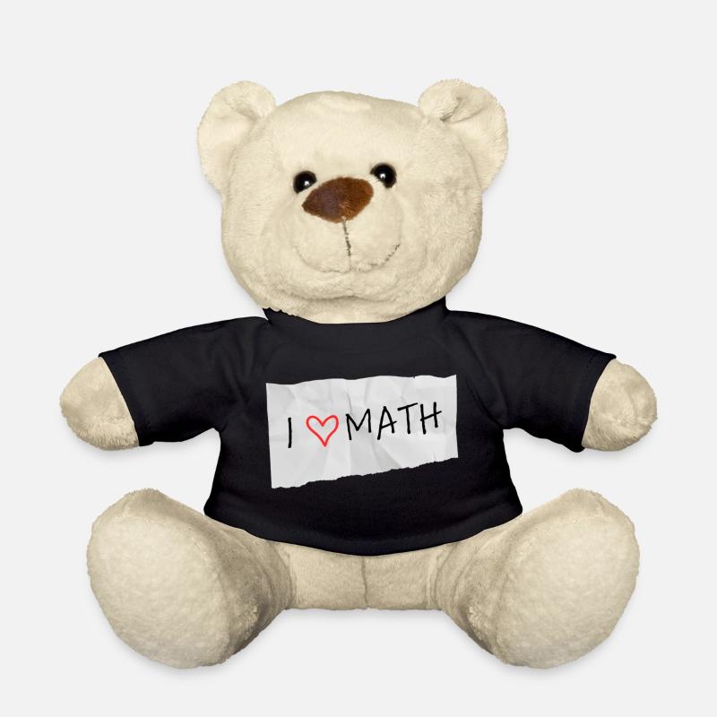 I love math - Teddy Bear - black