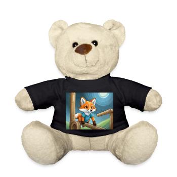 Niedlicher kleiner Teufel Fuchs Alltag – Spielplatz - Teddy - Schwarz - Vorne