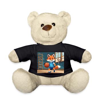Niedlicher kleiner Teufel Fuchs Alltag – Basketball - Teddy - Schwarz - Vorne