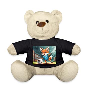 niedlicher kleiner unhold fuchs alltag – fußball - Teddy - Schwarz - Vorne