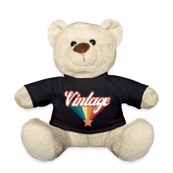 vintage - idée cadeau rétro - Nounours - noir - Devant