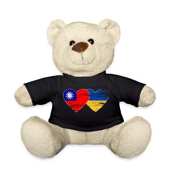 Taïwan Ukraine Drapeau utilisé - Nounours - noir - Devant