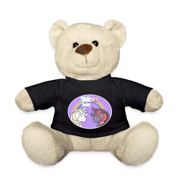 Unicorn Twins - Teddy Bear - black - Front
